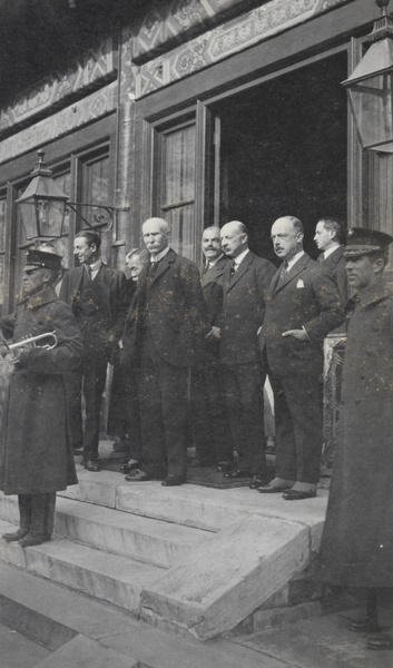 Allied diplomats at the British Legation, Beijing, on Armistice Day 1918