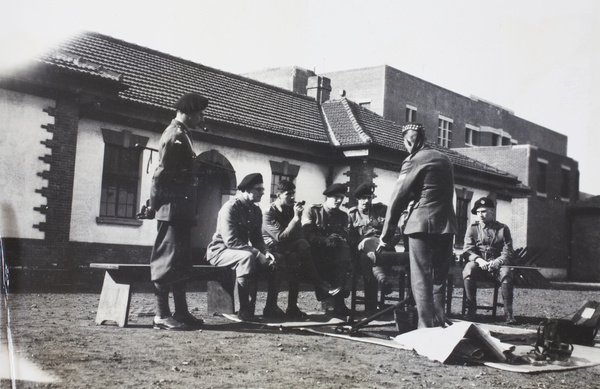 Machine gun instruction, Shanghai Volunteer Corps training camp, 1931