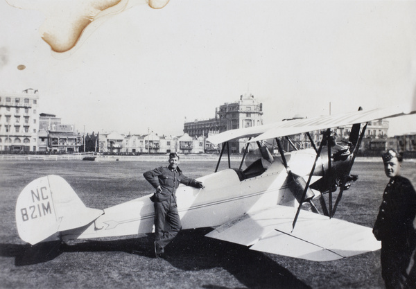 Biplane with Royal Scot Fusiliers, Recreation Ground, Shanghai, 1932