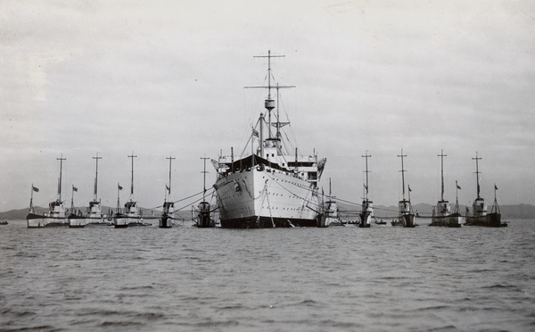 H.M.S. Medway and ten submarines, China Station