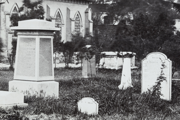 The gravestones for William Henry Wardley and Frederick Tozer, The Old Cemetery, Shanghai