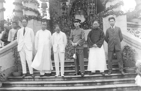 T.V. Soong, Liao Zhongkai, Sun Ke and others at a memorial event for Sun Yat-sen, 1925
