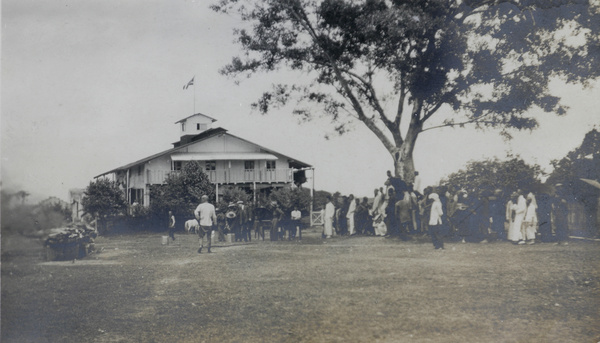 Burning opium near the Custom House, Nanning 1920