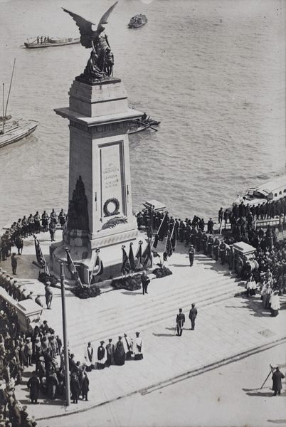 Military and Municipal Services assembled for the unveiling of the War Memorial, Shanghai, 1924