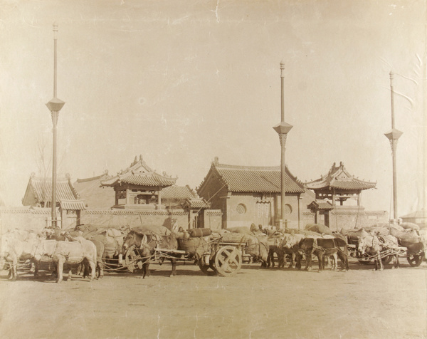 Baggage train leaving Newchwang, First Sino-Japanese War, 1894-1895