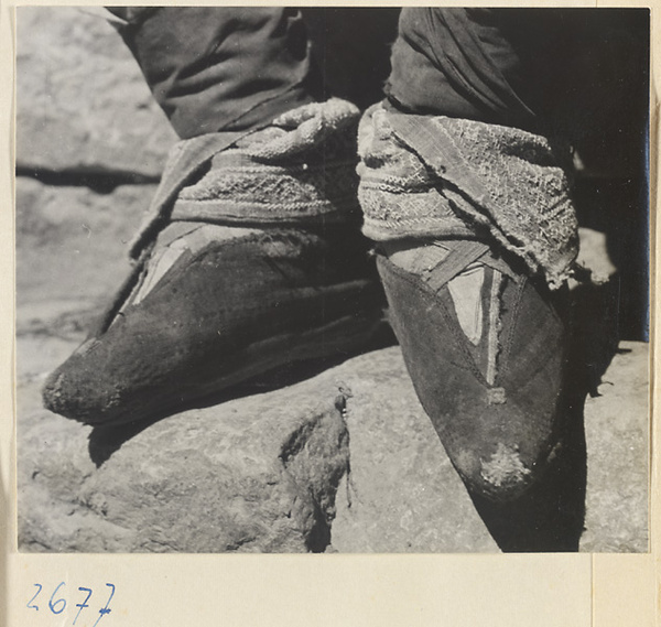 Woman with bound feet in the Lost Tribe country