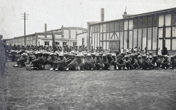 Chinese Labour Corps, sitting on quayside