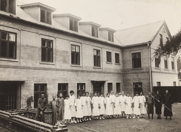 Staff at the Women's Hospital, Danish Mission, Andong