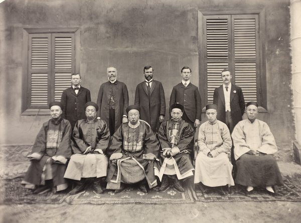 Group of dignitaries at the opening of the new hospital, Yungchun