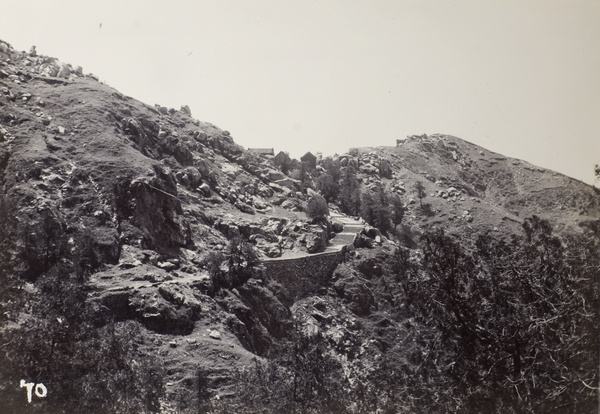 Pathway and buildings on Mount Tai 泰山, Shandong