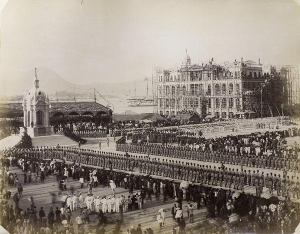 Parade commemorating Queen Victoria's Diamond Jubilee, Hong Kong, 1897