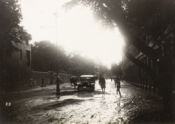 Flooding due to the 19th July 1926 rainstorm, Queen’s Road, Central, Hong Kong