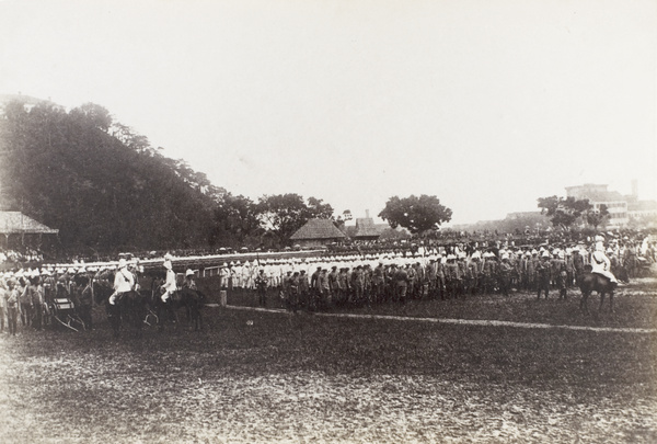 Review of troops during Queen Victoria's Jubilee celebrations, Happy Valley, Hong Kong