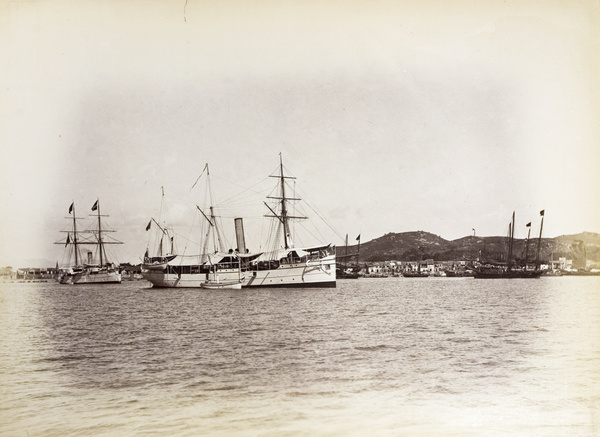 Two steamers in the harbour, Cheung Chau (長洲), Hong Kong