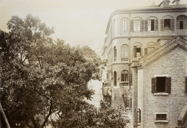 An European style building, probably on the Peak, Hong Kong