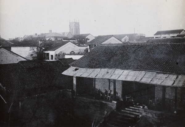 View of the Cathedral of the Holy Saviour (圣救主座堂) and rooftops, Anqing (安庆）