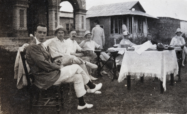 A group at a garden party