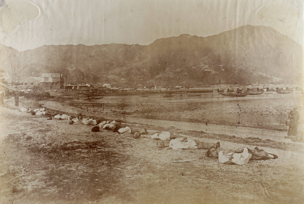 Pirates and other prisoners beheaded on Kowloon Beach, Hong Kong, 1891