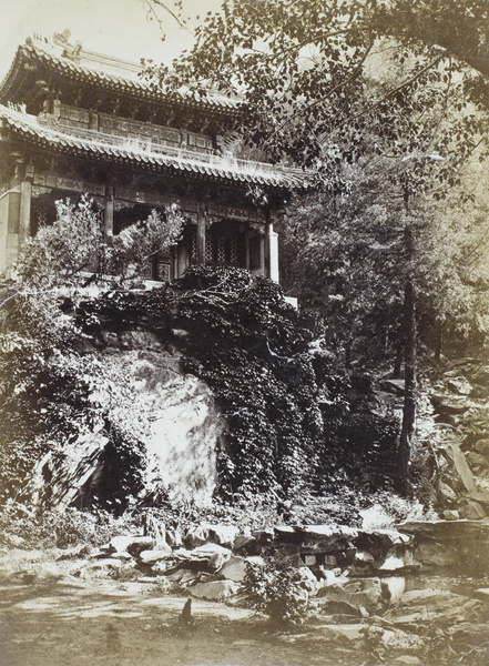 A pavilion near a pool