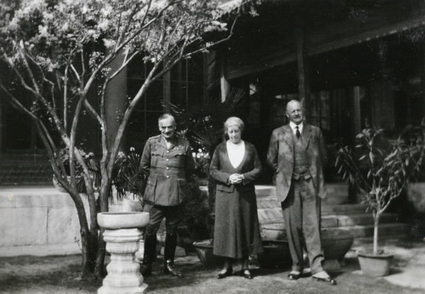 Sir Miles Lampson and visitors, British Legation, Peking