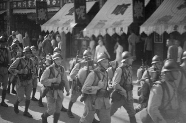 French infantry troops, Shanghai