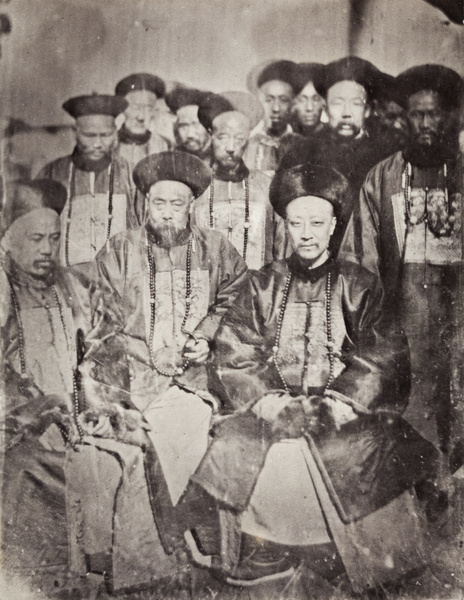 Guanwen 官文, Governor General of Huguang with his suite, Hankou, 1858