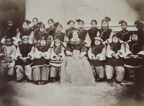 Eliza Jane Gillett Bridgman and students, Girls' School, Shanghai