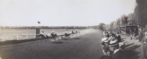 A horse race at Peking racecourse (Pao Ma Chang)