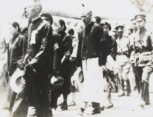  Chinese Cabinet Ministers in procession to Purple Mountain for Sun Yat-Sen's Funeral, 1929