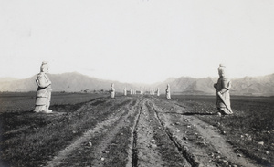 Marble figures lining the road to the tombs of the Ming Emperors North of Beijing