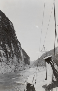 View of the ship and the Yangtze Gorges