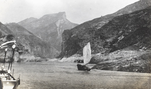 A sail boat on the river