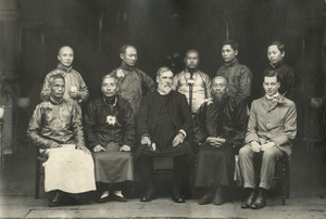 Group, including Bishop Banister, wearing buttonholes