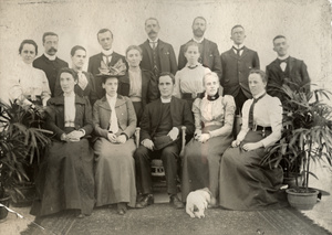 Group of  Western men and women
