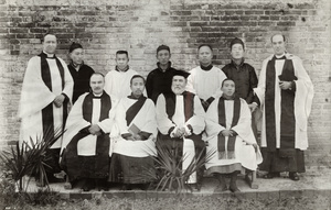 Bishop Banister and clergymen