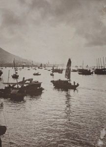 Sampans in the harbour, Hong Kong