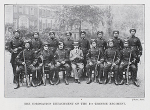 Members of the 1st Chinese Regiment attending the coronation of Edward VII, London