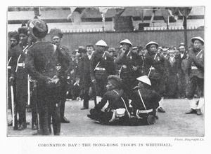 Hong Kong troops in Whitehall, London, during the coronation of Edward VII