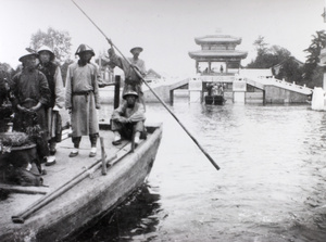 Imperial barges by Xing Qiao, Summer Palace, Lake Kunming, Peking (北京)