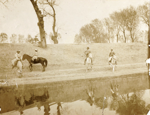 Riding in Peking, 1900