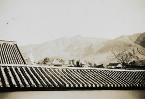 View from east bedroom window, including the Mission Church, Chaotung