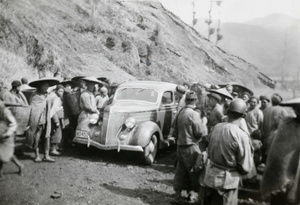 The first car to reach Chaotung from Kunming on a new road