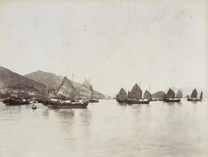 Junks close to the shore, Hong Kong