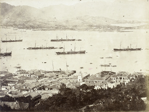 View of Victoria Harbour and ships 
