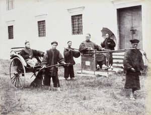 Carrying sedan chair and pulling rickshaw, Hong Kong
