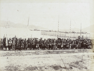 A line of Chinese soldiers, possibly Canton