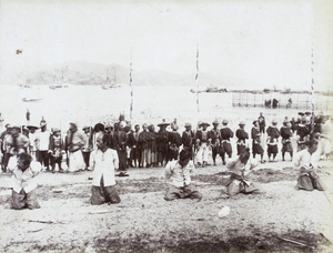 Prisoners being made to kneel before execution, possibly Canton
