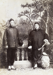 Portrait of two Chinese men