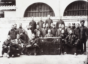 Group photograph of Chinese, European and Sikh policemen