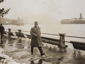 Mr Shilton in the Public Garden, Shanghai, January 1931